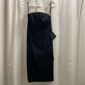 NWT!! WHBM Satin Sheath Dress. Black. 00.